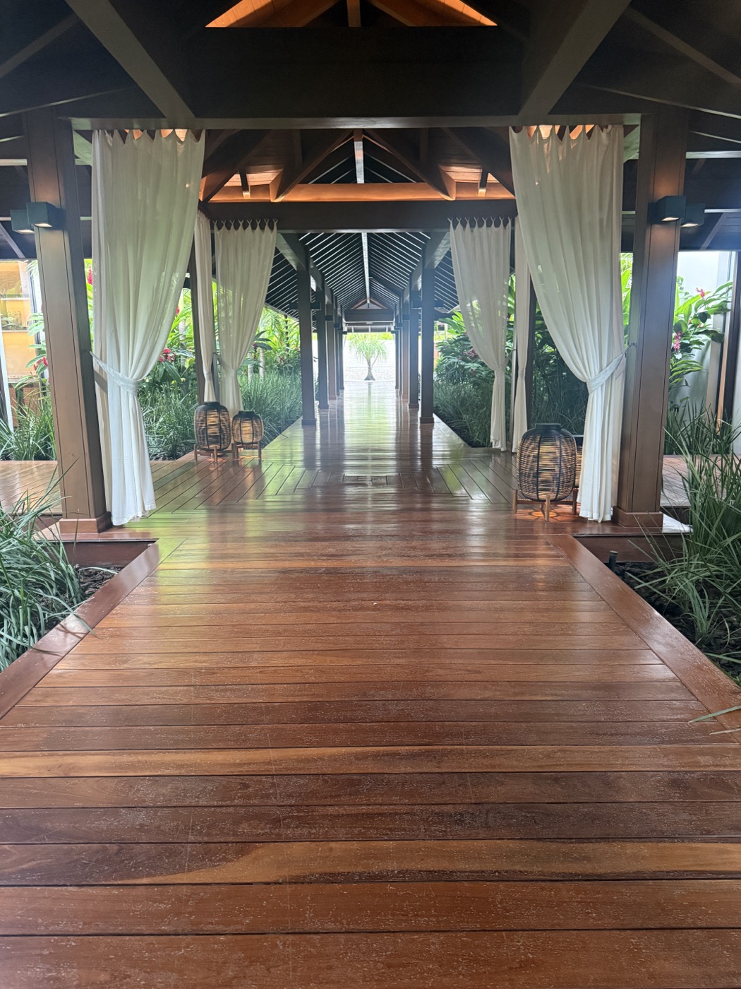 Luxury resort walkway